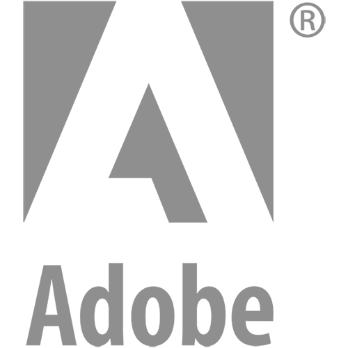 Gray Adobe logo with a registered mark symbol on a white background.
